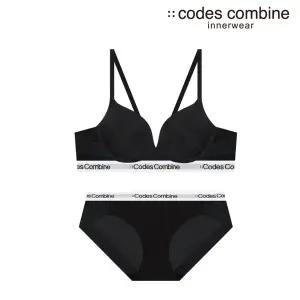 [코데즈컴바인이너웨어](강남점)노와이어 더블윙   블랙 브라세트(CDWBR153BK+CDWBP153BK)