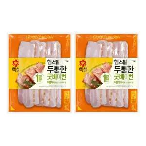 [하프클럽/CJ제일제당]백설 햄스빌 두툼한 굿베이컨 340g x2개