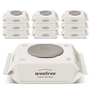 weefree 위프리 오리지날 제로 그레이 아기물티슈, 엠보싱원단(200x150), 55g, 100매, 10팩