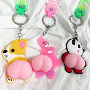 [기타]궁뎅이 캐릭터 실리콘 말랑이 열쇠고리 말랑이 가방고 가방고리