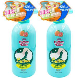 온더바디 코튼풋 발을 씻자 풋샴푸 510ml x2개 자몽민트향