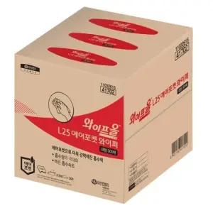 와이퍼올 L25 에어포켓 와이퍼 대형 325x430mm 3겹300매 1카톤) YK-41702 41300) 자재