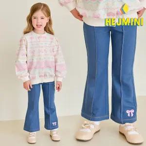 [헤이미니] 체리리본사선지데님팬츠