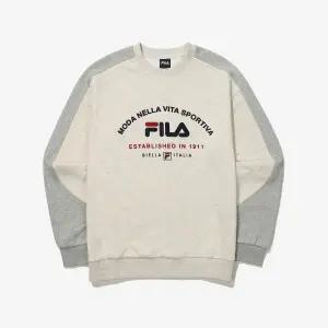[휠라](광주신세계)[FILA] 컬러블럭 로고 맨투맨 (FS2POG3107X_OTM)