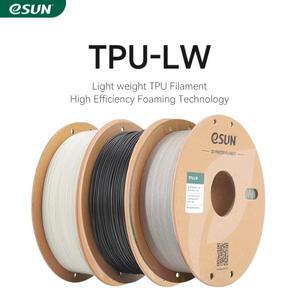 eSUN TPU 3D 프린터 필라멘트 Bambu Lab 3D 폼 항공기 재료 TPU-LW 필라멘트 용 1.75mm 0.75KG 경량 TPU 3D
