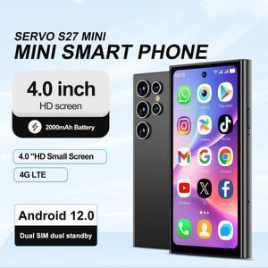 SERVO S27 미니 팜 소형 스마트폰 4G 글로벌 RAM 3GB ROM 64GB 안드로이드 OS 플레이 스토어 Wifi 핫스팟