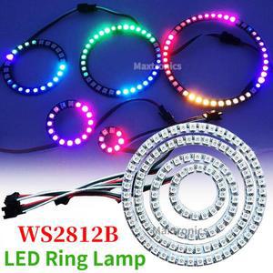 LED 모듈 WS2812B 풀 컬러 LED 링 램프 DC5V D 5050 라운드 모듈 RGB 조명 아두이노 주소 지정 가능 픽셀