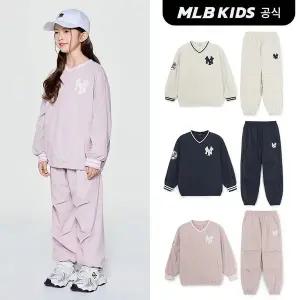 [MLB키즈][MLB 키즈] (공식) 스트릿 베이직 쿠퍼스 로고 우븐 맨투맨세트 (3color)