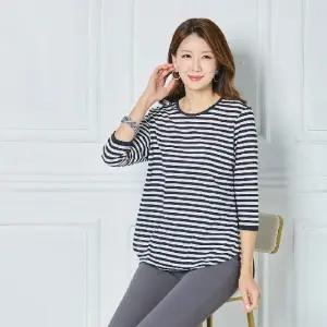 (단)[애비뉴투지] 실켓 면 혼방 단가라 7부 티셔츠 2종