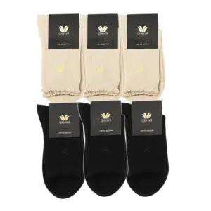 [갤러리아] 와코루 여성용 사계절 데일리 중목 무지골지 끝단프릴 양말 6족(WSP2563 BE/BK)