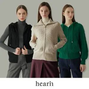 케이블 니트 집업 재킷 3종세트