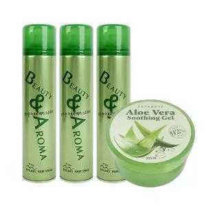뷰티 앤 아로마 헤어 스프레이 250mlX3개 + 디팡세 알로에 수딩젤300ml /초강력 /28년03월까지