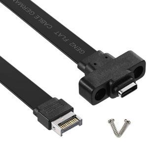 USB 3.1 전면 패널 E 타입 C 타입 연장 케이블 2 세대 (10 Gbit/S) 내부 어댑터 나사 개 (50cm) 포함