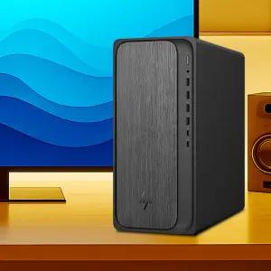 HP 옴니데스크 인텔 U5-225 D5 16GB 1TB Win11Home 듀얼모니터 미니타워 M03-0029KR-U5 RTX5050 사무 게이