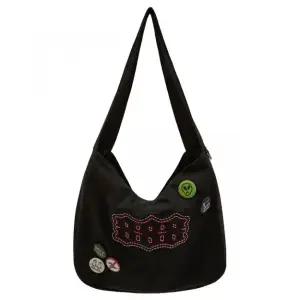 메온셀 [10월 29일 배송] HOODHOOD 888 핀 버튼 숄더백 블랙