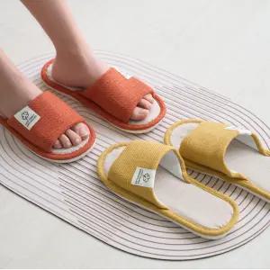 층간소음방지 거실슬리퍼 린넨 사무실 실내용 땀안차는 야외쿠션 기능성 룸슈즈 실내 산후조리원 겨울 학교  신혼 방한 기내 푹신한 중학생 교사