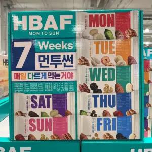 HBAF 바프 먼투썬 7주 믹스 하루견과 견과류 20g x 49개 선물세트 코스트코