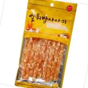 고품질 고급 쌀튀밥 스틱 사사미 70g 훈련 간식 보상용 간편급여 (WFK7AZA)
