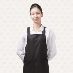 미용 공방 블랙 앞치마 벌집 앞치마 카페 미용실