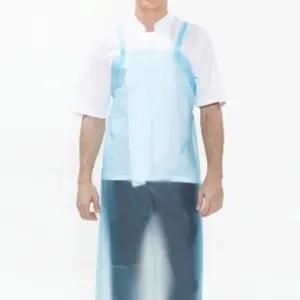 H형 롱 요리 양면 방수 미술 스카이블루 주방 앞치마