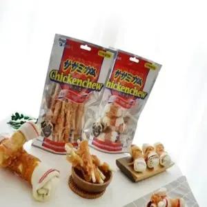 강아지 치킨 간식 스틱 저지방 개껌 15p 오리 고기 바삭한 육포
