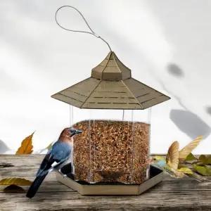 버드맘 새 모이통 브라운새급식기 조류 식통 새식통 먹이통 새모이통