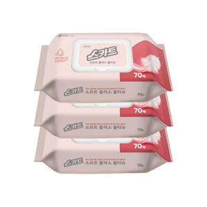 물티슈캡 스카트 70매 3개 물티슈 청소용 42400