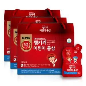 닥터포이 웰키커 어린이 홍삼 20ml 30포 3박스 (총 3개월분)