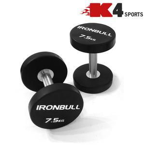 K4스포츠아몸디 고정식덤벨 아이언불덤벨 크롬아령 일체형 고무바벨7.5KG(K4-109)