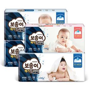 보솜이 메가드라이 팬티 남여 대형120매 / 특대형104매 / 점보80매 1box
