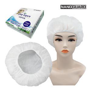 나노가드 부직포 위생모자 일회용 라운드캡 100매 1통