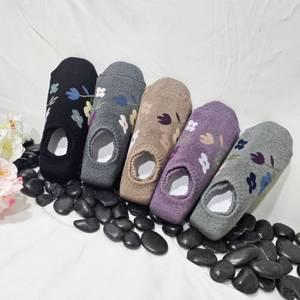 5켤레세트 여성 미끄럼방지 도톰한 플라워 파일 덧신