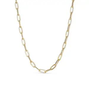 18k 이태리 페이퍼 클립체인 목걸이_42cm