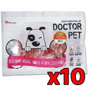 닥터펫 연어 큐브 300g (10개) : 강아지 연어 닭고기 트릿