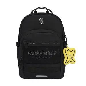 [정품] 와키윌리 가방 데일리 대학생 출근 WACKY WILLY 플라이트 25L 백팩 블랙