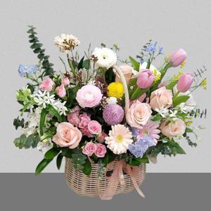 이지플라워 꽃바구니 그대만보여요 생일 기념일 고백 축하 선물 꽃배달