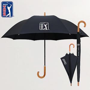 단체구매 / PGA 70 수동 블랙우드핸들 슬라이드 장우산 골프우산 / 답례품 기념품 / 30개 이상 - 손잡이 인쇄 무료/