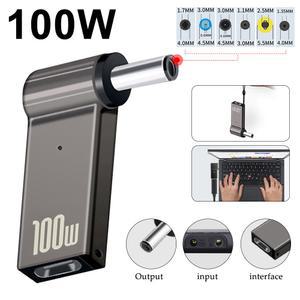 PD 100W 노트북 전원 어댑터 충전기 공급 장치 USB C 타입 암 수 잭 플러그 변환기 19V 20V 19 5V
