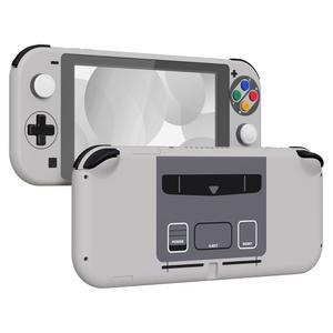 스위치 라이트용 EXtremeRate SFC SNES 클래식 EU 스타일 DIY 교체 쉘, 화면 보호기가 있는 NSL 핸드헬드 컨트롤러 하우징, 스위치 라이트용 커스텀 케이스 커버