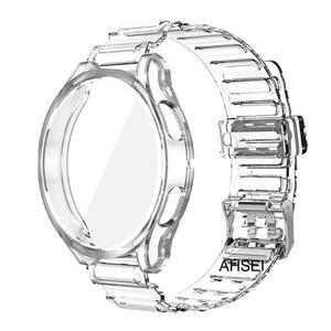 삼성 갤럭시 워치 7 4 5 6/5 프로용 투명 TPU 스트랩 및 케이스, 40mm, 44mm, 45mm, 워치 4 6 클래식, 47mm