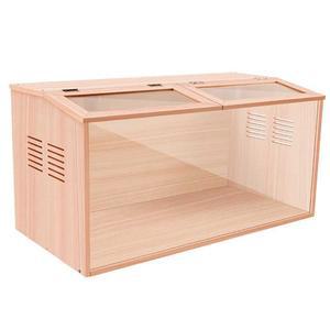 샤크팡대형 원목 병아리 햄스터 미니 사육통 캐비닛 80X30X30 삼각 투명