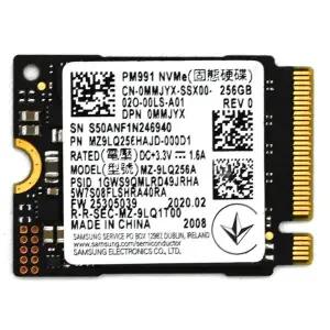 삼성 PM991 256GB 2230 M.2 NVMe PCIe SSD 솔리드 스테이트 MZ9LQ256HAJD 델 MMJYX