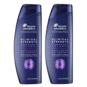 헤드앤숄더 클리니컬 스트렝스 샴푸 비듬 지성두피 지루성두피 보라 400ml 1+1 원산지미국