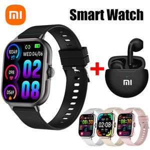 Xiaomi 스마트 시계 2025 안드로이드 선물 블루투스 통화 Smartwatch 2024 터치 다이얼 음악 피트니스 트래