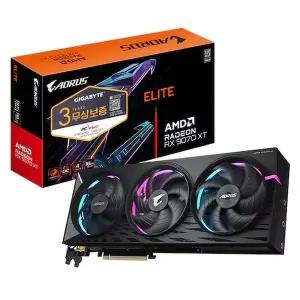 [기가바이트](강남점)GIGABYTE AORUS 라데온 RX 9070 XT ELITE D6 16GB 피씨디렉트