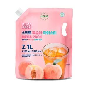 하이네 메가팩 복숭아 아이스티 2.1L x 2개