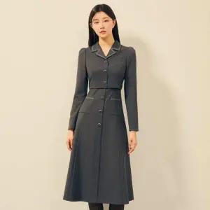[JJ지고트](광주신세계)스티치 재킷 레이어드 원피스 GPAM0OP931