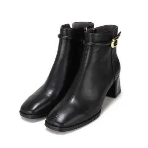 바바라 소가죽 비조 여성앵클부츠 6cm_BZG803BK