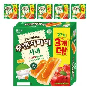 해태제과 후렌치파이 단체 간식 주전부리 사과 384g 6개
