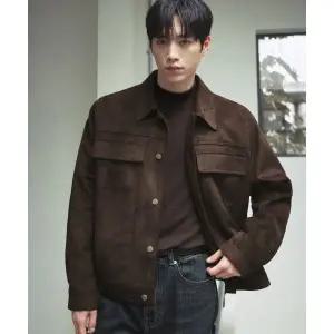 [10월 29일 배송] 드로우핏 DRAW FIT [서강준PICK]레이어 미니멀 스웨이드 자켓 [BROWN]896140
